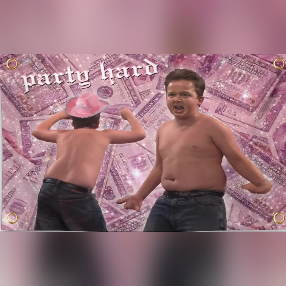 Gibby Graphic Tapestry with Party Design